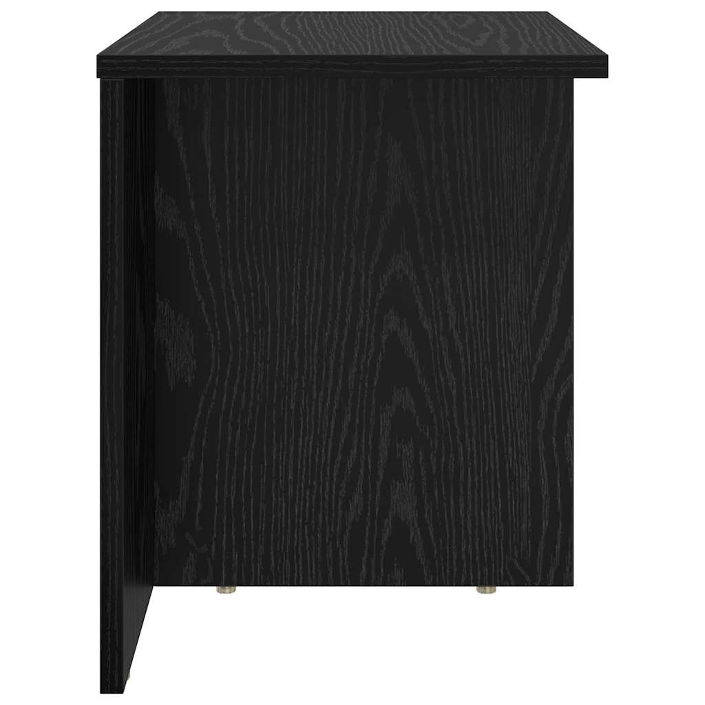 End Table Black Oak 37 x 32 x 40 cm Engineered Wood