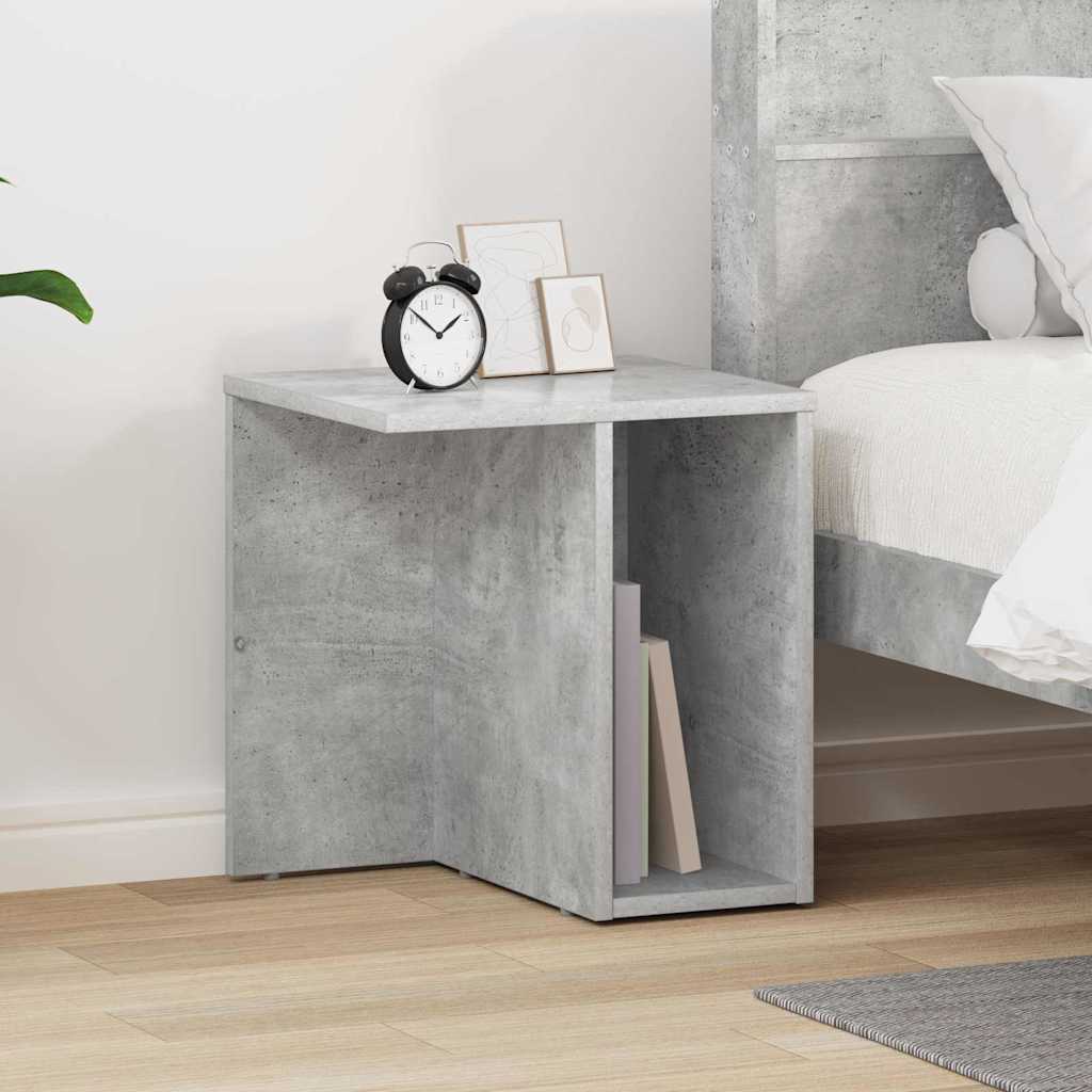 End Table Concrete Grey 37 x 32 x 40 cm Engineered Wood