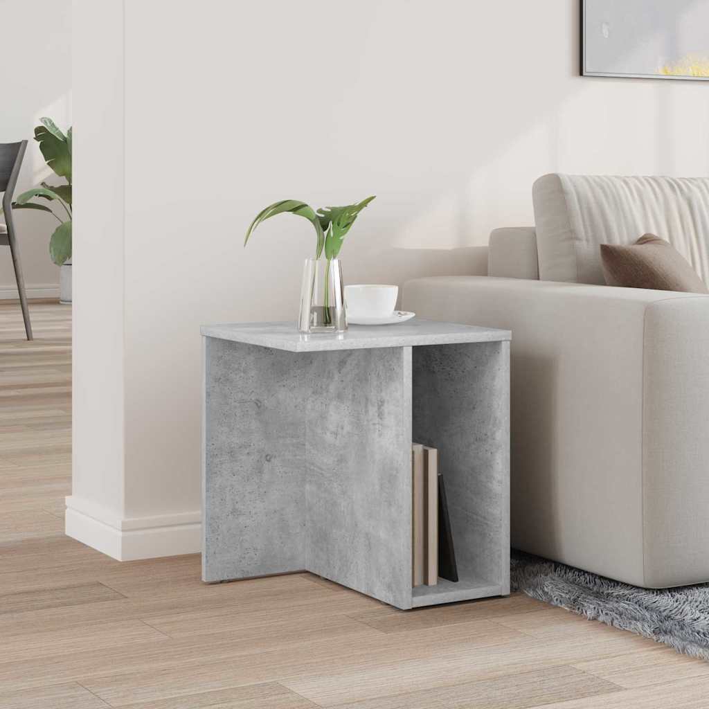 End Table Concrete Grey 37 x 32 x 40 cm Engineered Wood