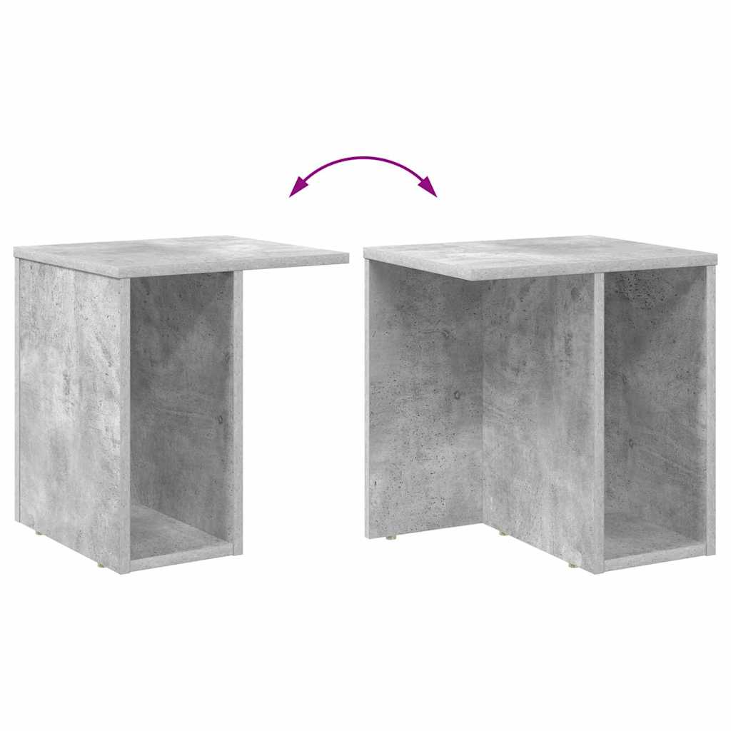 End Table Concrete Grey 37 x 32 x 40 cm Engineered Wood