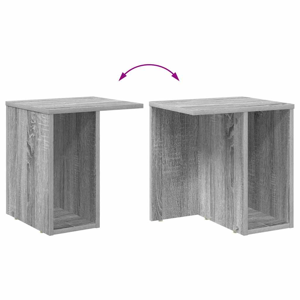 End Table Grey Sonoma 37 x 32 x 40 cm Engineered Wood