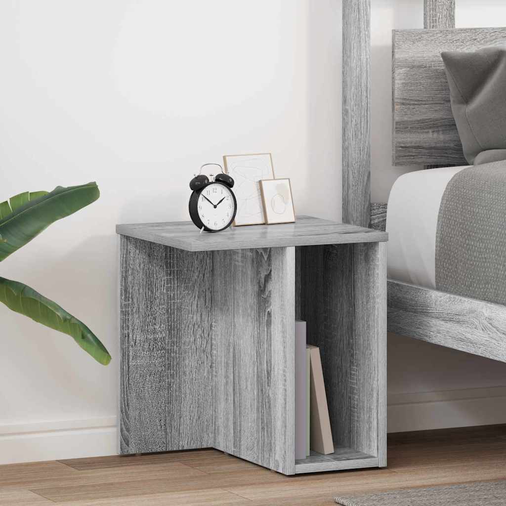 End Table 2 pcs Grey Sonoma 37 x 32 x 40 cm Engineered Wood