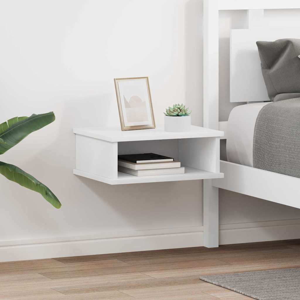 Bedside Table 2 pcs White 40 x 31 x 15 cm Engineered Wood