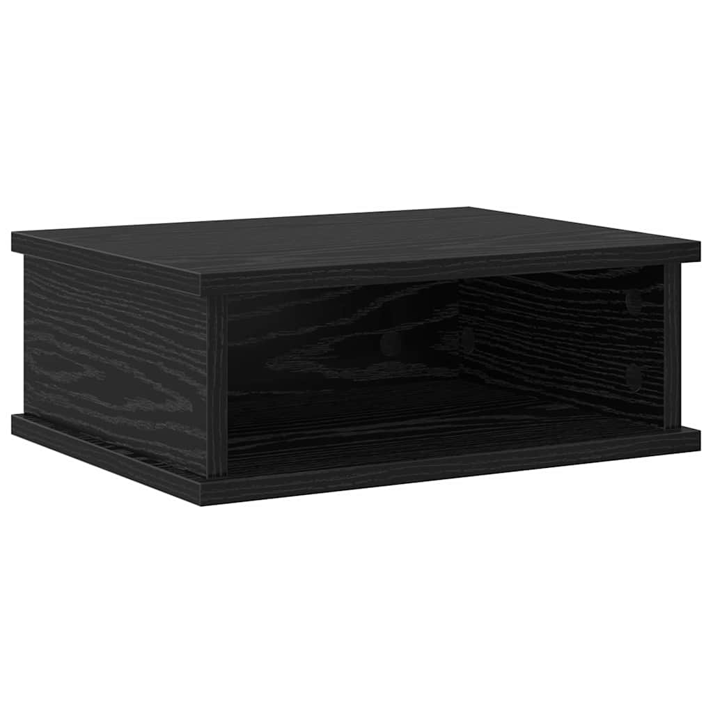 Bedside Table Black Oak 40 x 31 x 15 cm Engineered Wood