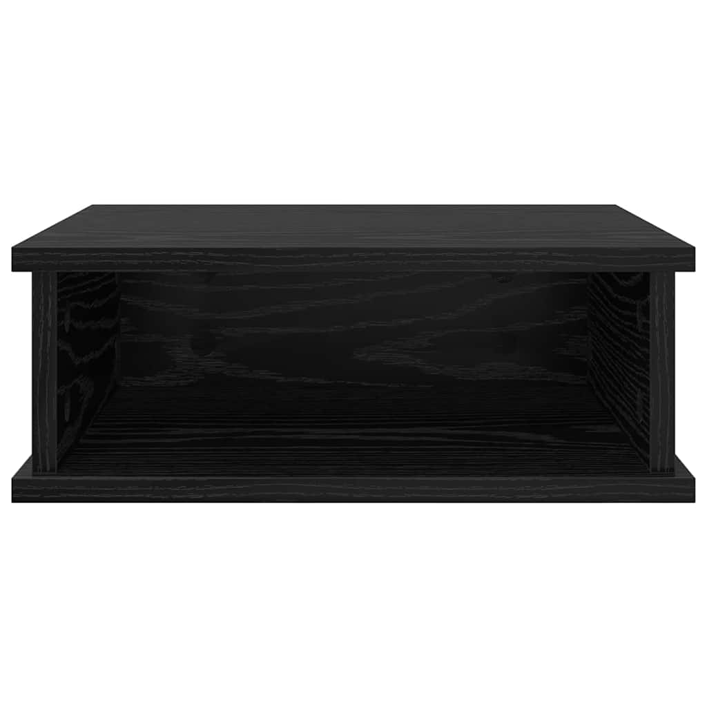 Bedside Table Black Oak 40 x 31 x 15 cm Engineered Wood