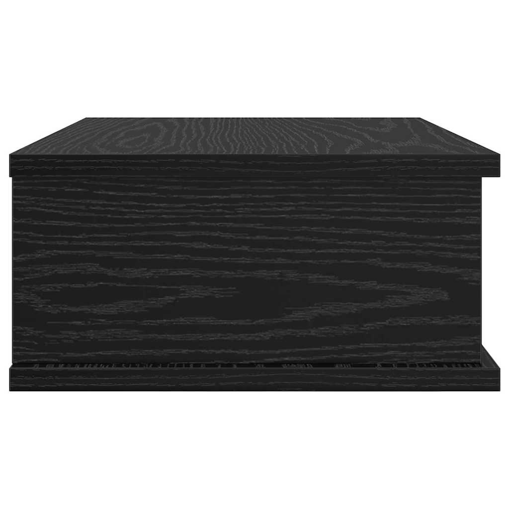 Bedside Table Black Oak 40 x 31 x 15 cm Engineered Wood
