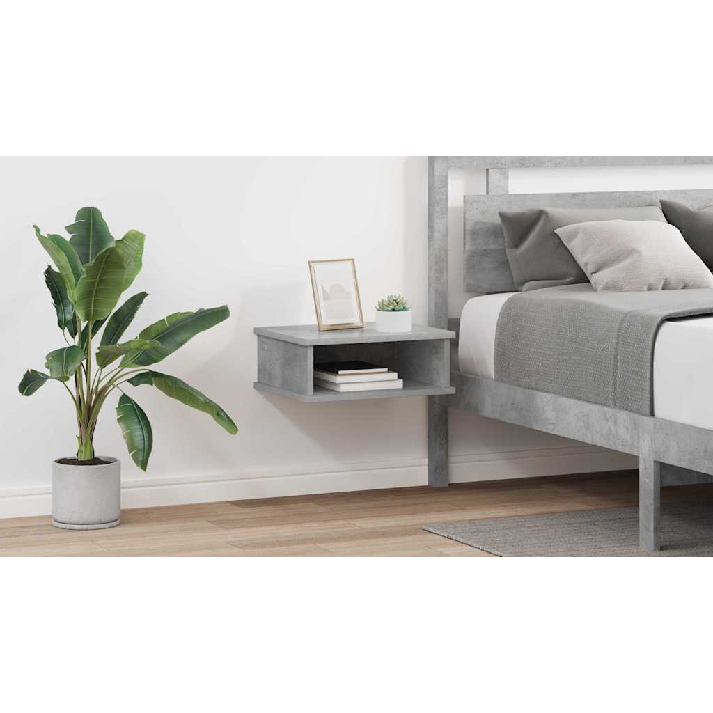 Bedside Table 2 pcs Concrete Grey 40 x 31 x 15 cm