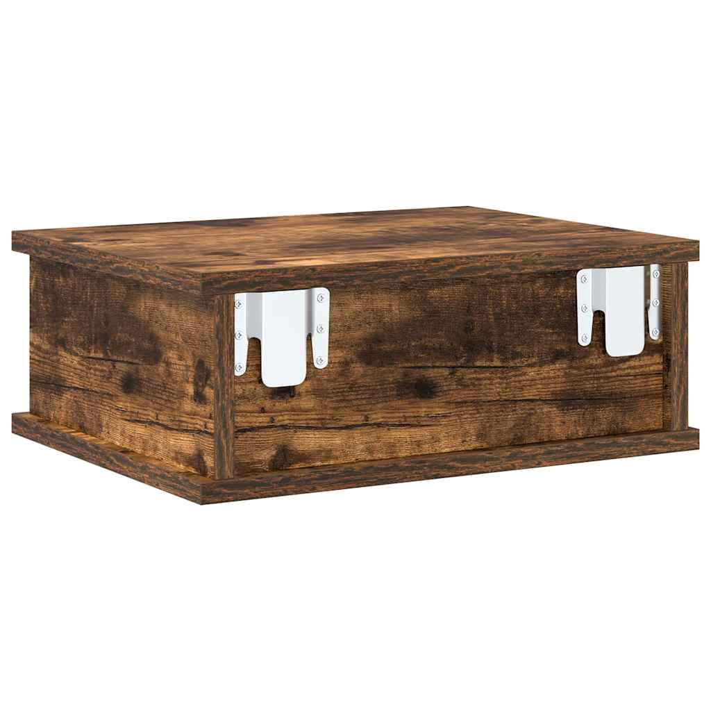 Bedside Table Smoked Oak 40 x 31 x 15 cm Engineered Wood