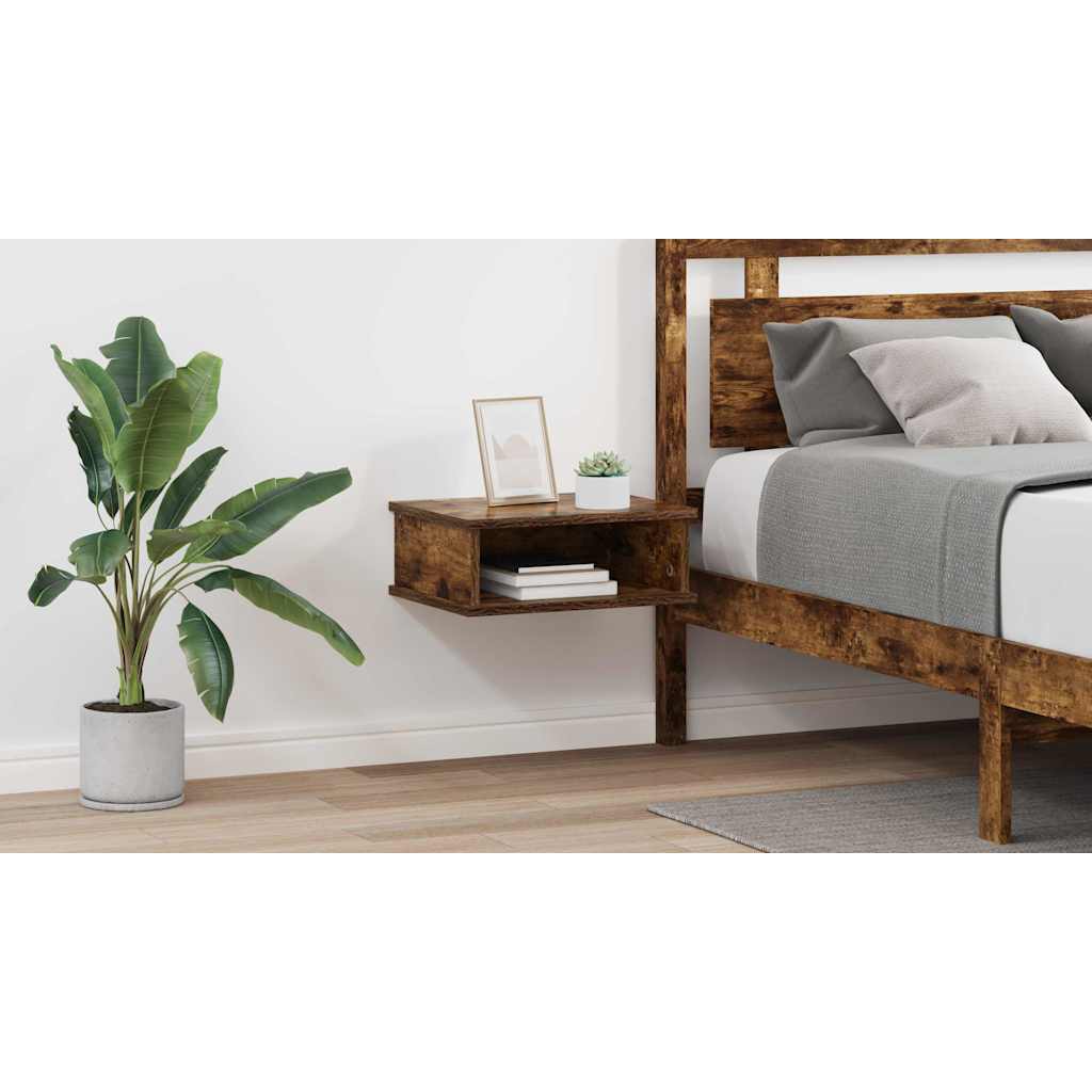 Bedside Table 2 pcs Smoked Oak 40 x 31 x 15 cm Engineered Wood