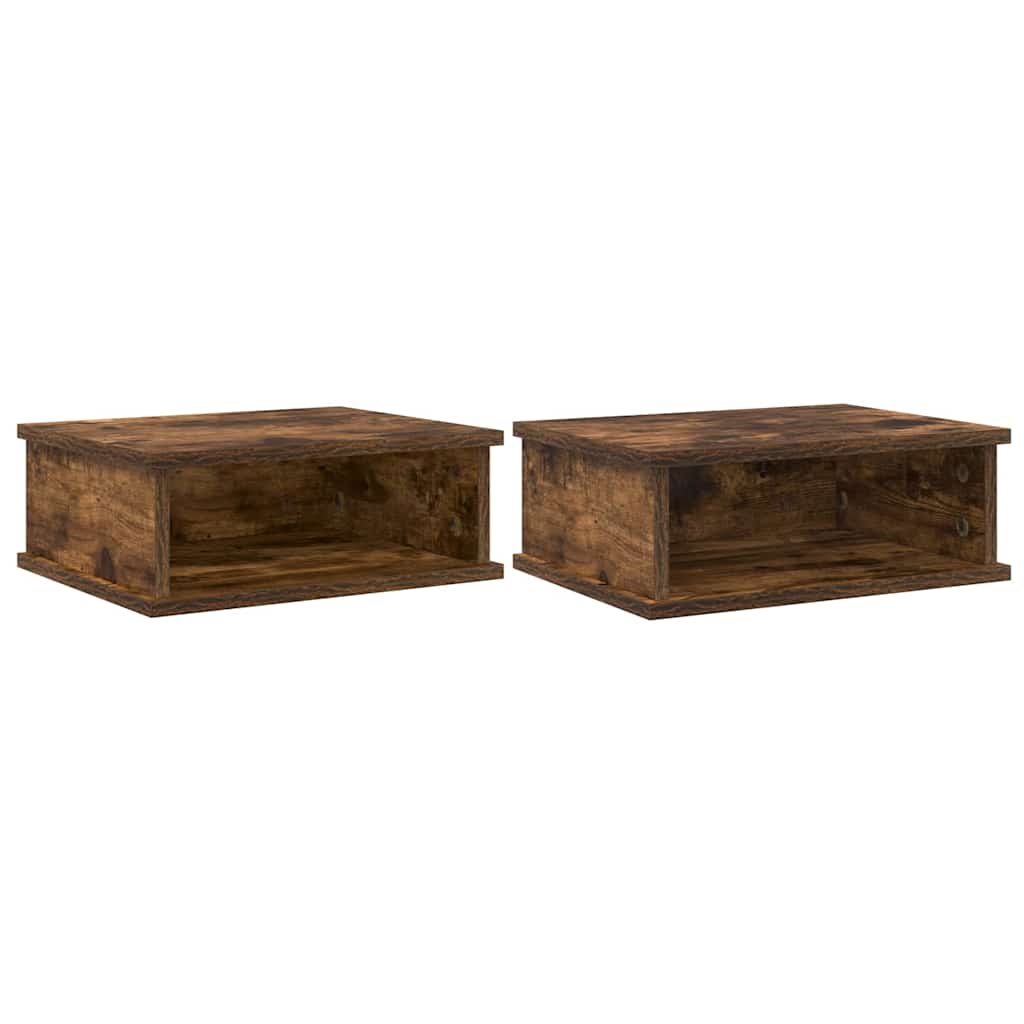 Bedside Table 2 pcs Smoked Oak 40 x 31 x 15 cm Engineered Wood