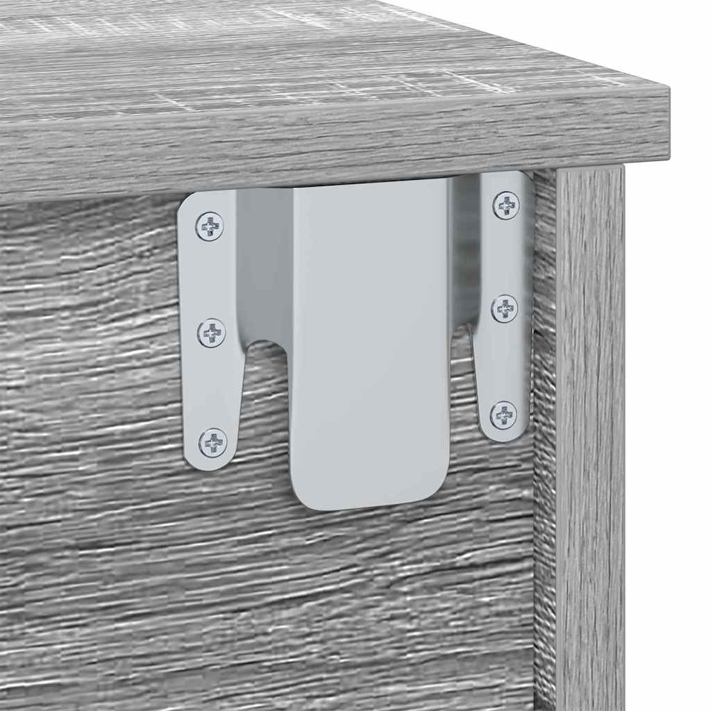 Bedside Table Grey Sonoma 40 x 31 x 15 cm Engineered Wood