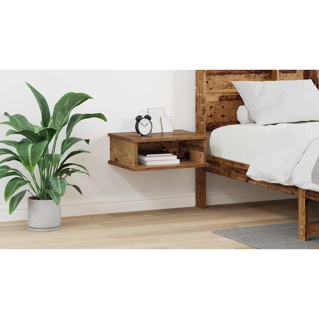 Bedside Table Old Wood 40 x 31 x 15 cm Engineered Wood
