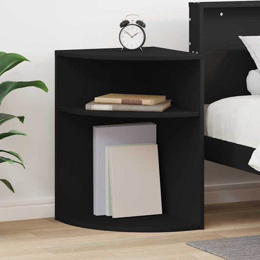 End Table Black 39.7 x 39.7 x 60 cm Engineered Wood