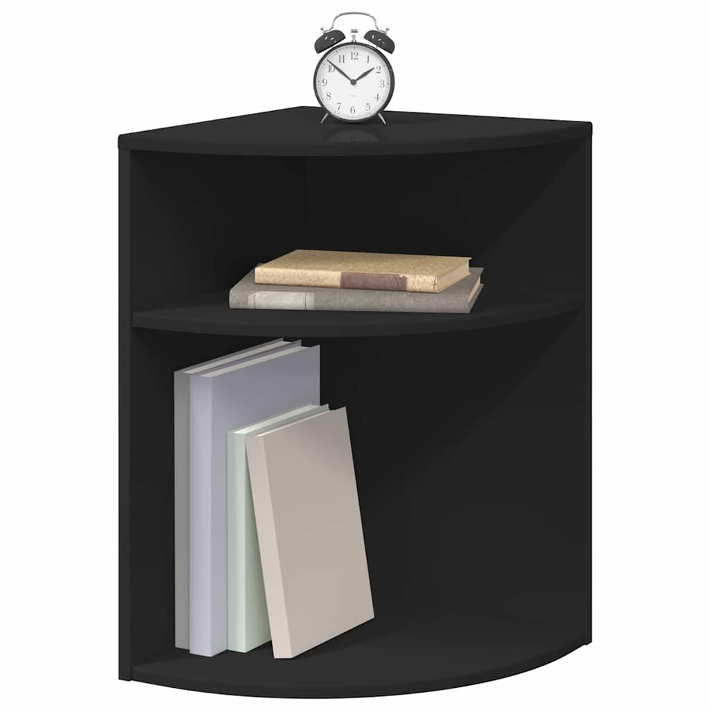 End Table Black 39.7 x 39.7 x 60 cm Engineered Wood