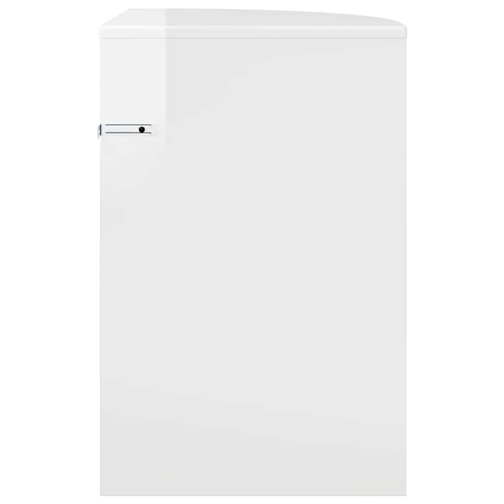 End Table High Gloss White 39.7 x 39.7 x 60 cm Engineered Wood
