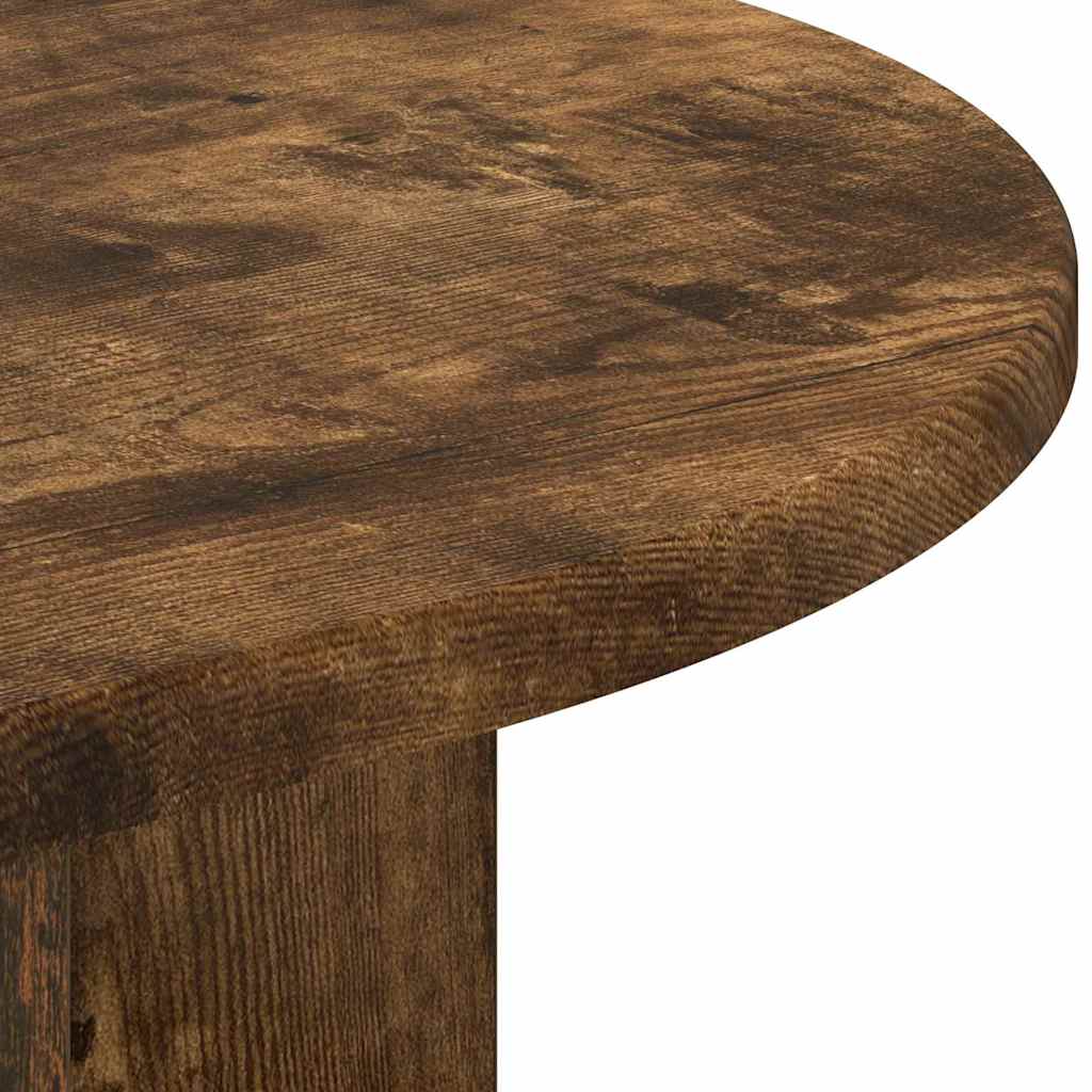 End Table Smoked Oak 39.7 x 39.7 x 60 cm Engineered Wood