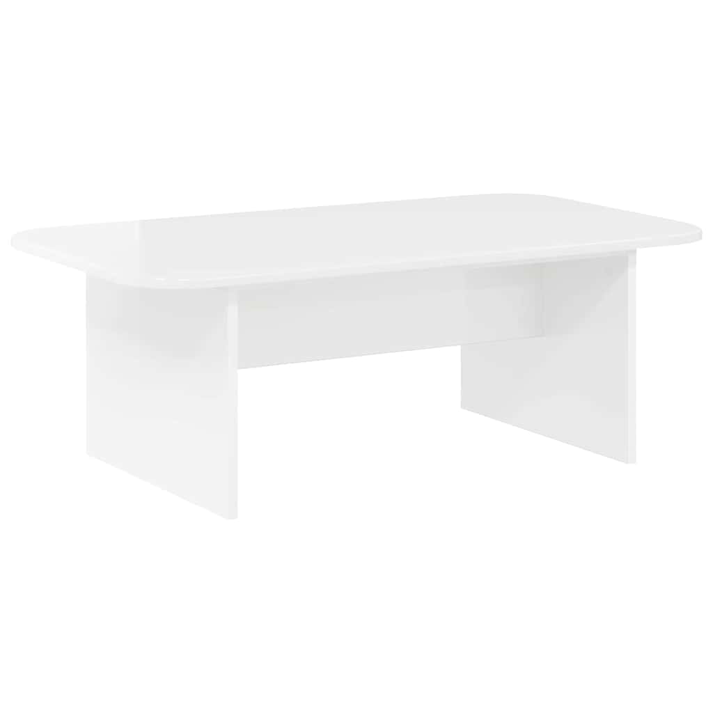 Coffee Table High Gloss White 93 x 53 x 33 cm Engineered Wood