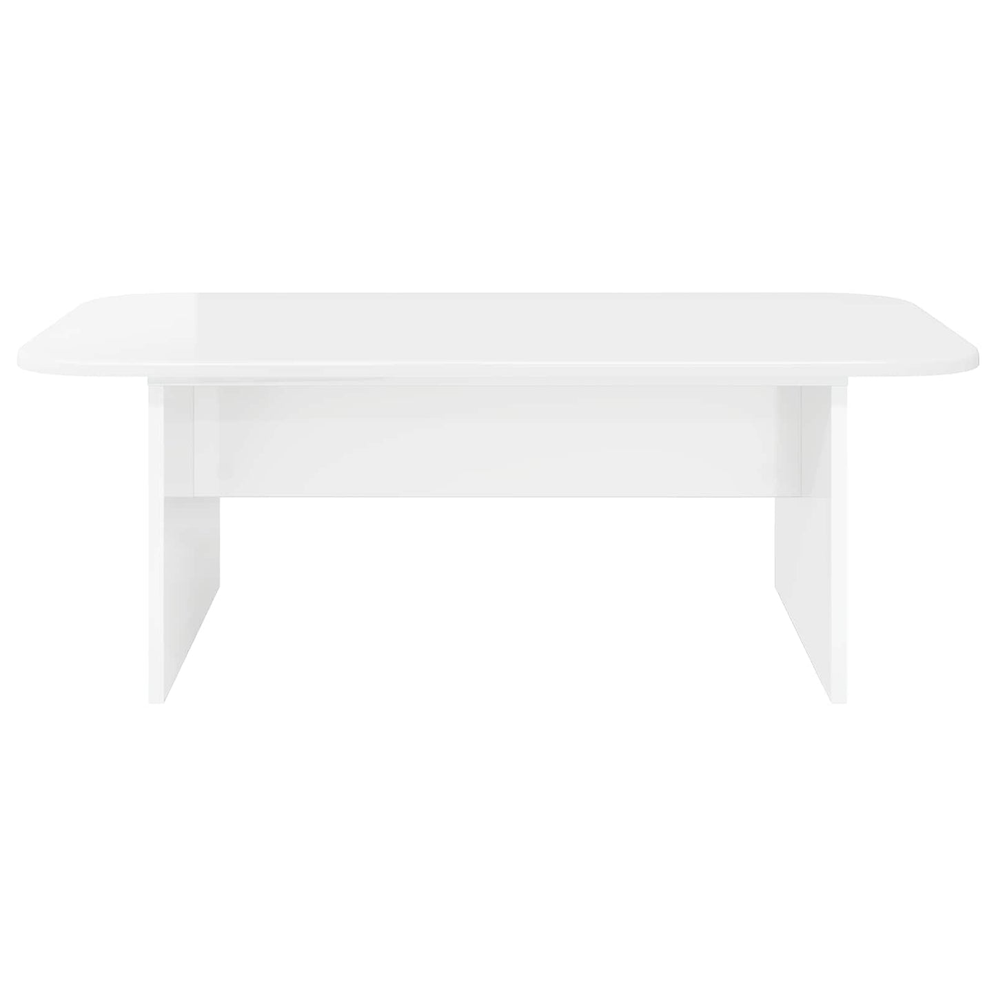 Coffee Table High Gloss White 93 x 53 x 33 cm Engineered Wood