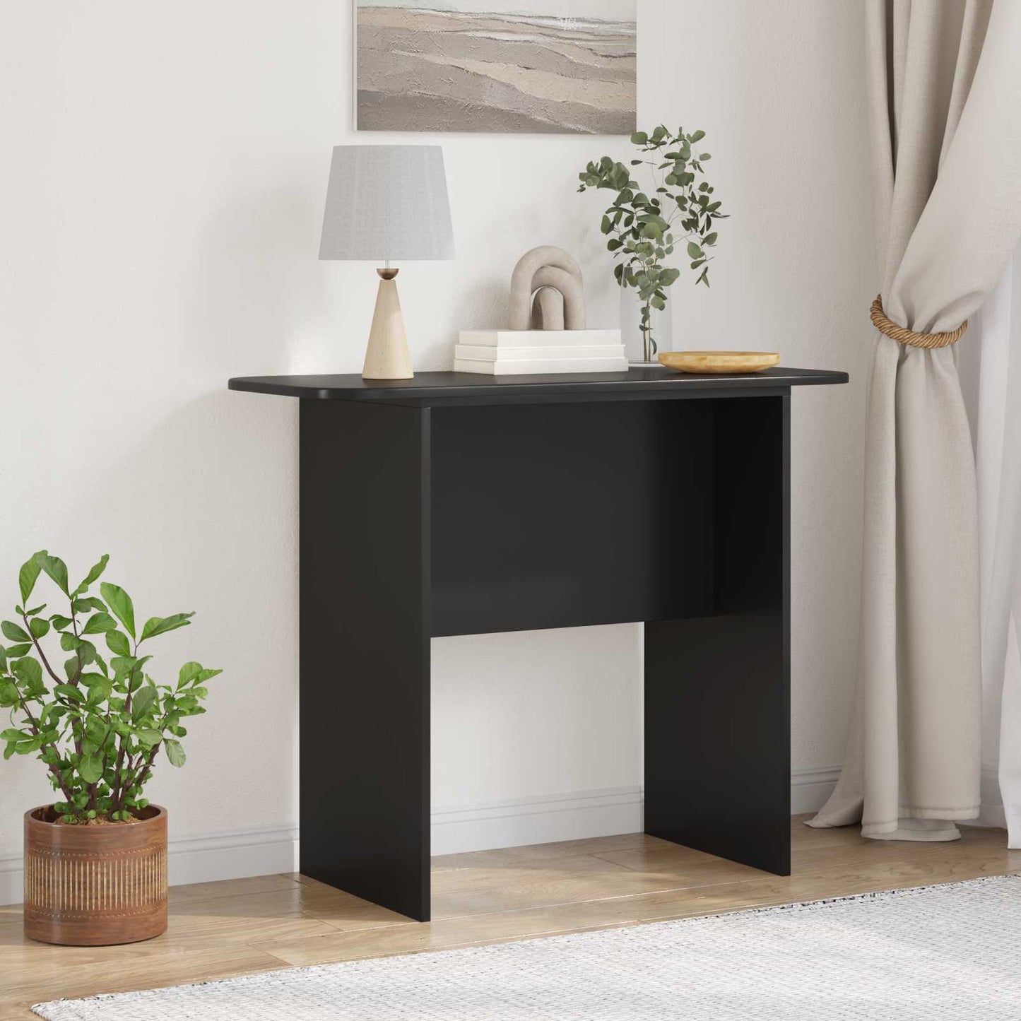 Console Table Black 93 x 40 x 75 cm Engineered Wood