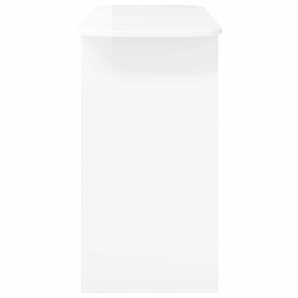 Console Table High Gloss White 93 x 40 x 75 cm Engineered Wood