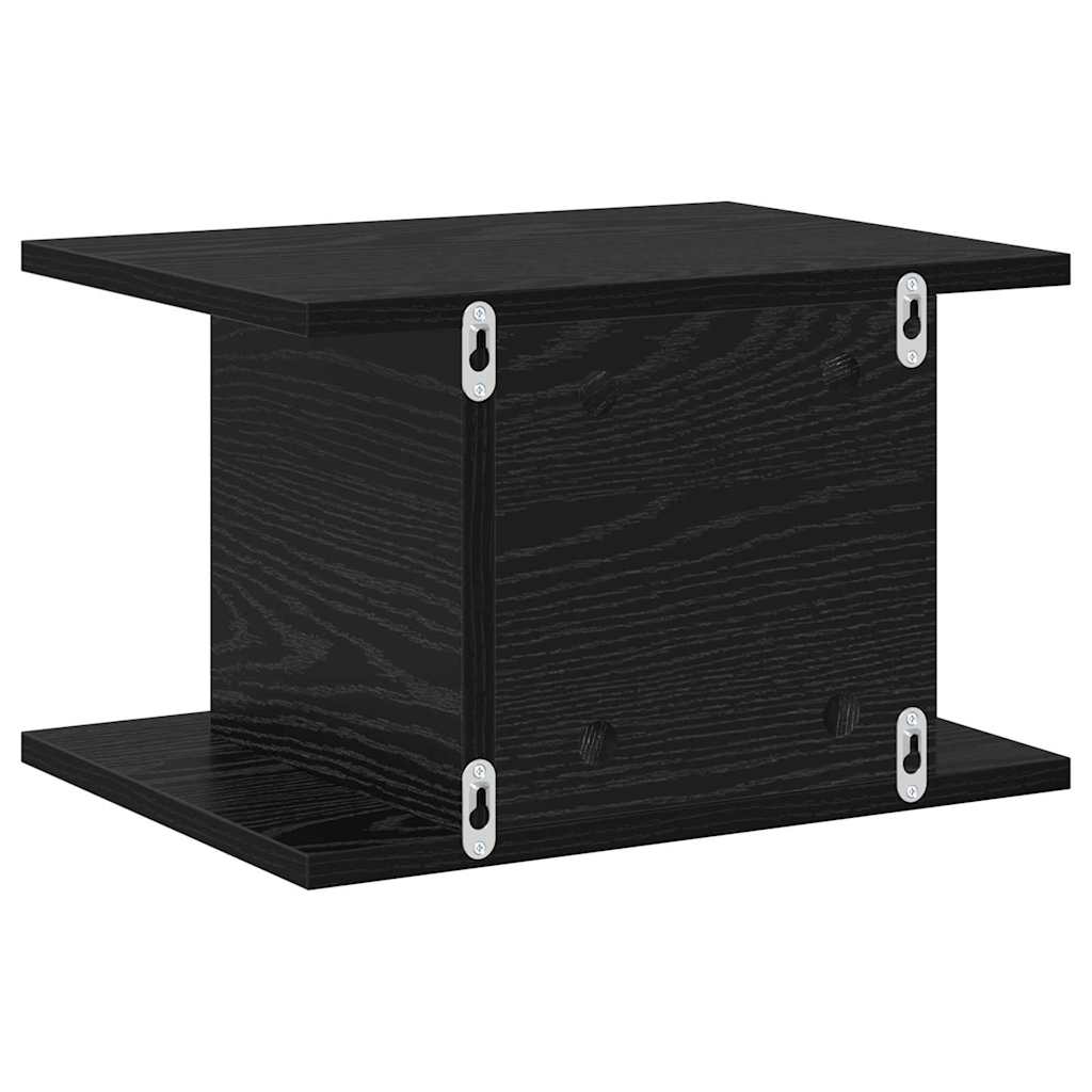 Bedside Table Black Oak 40 x 30 x 25 cm Engineered Wood