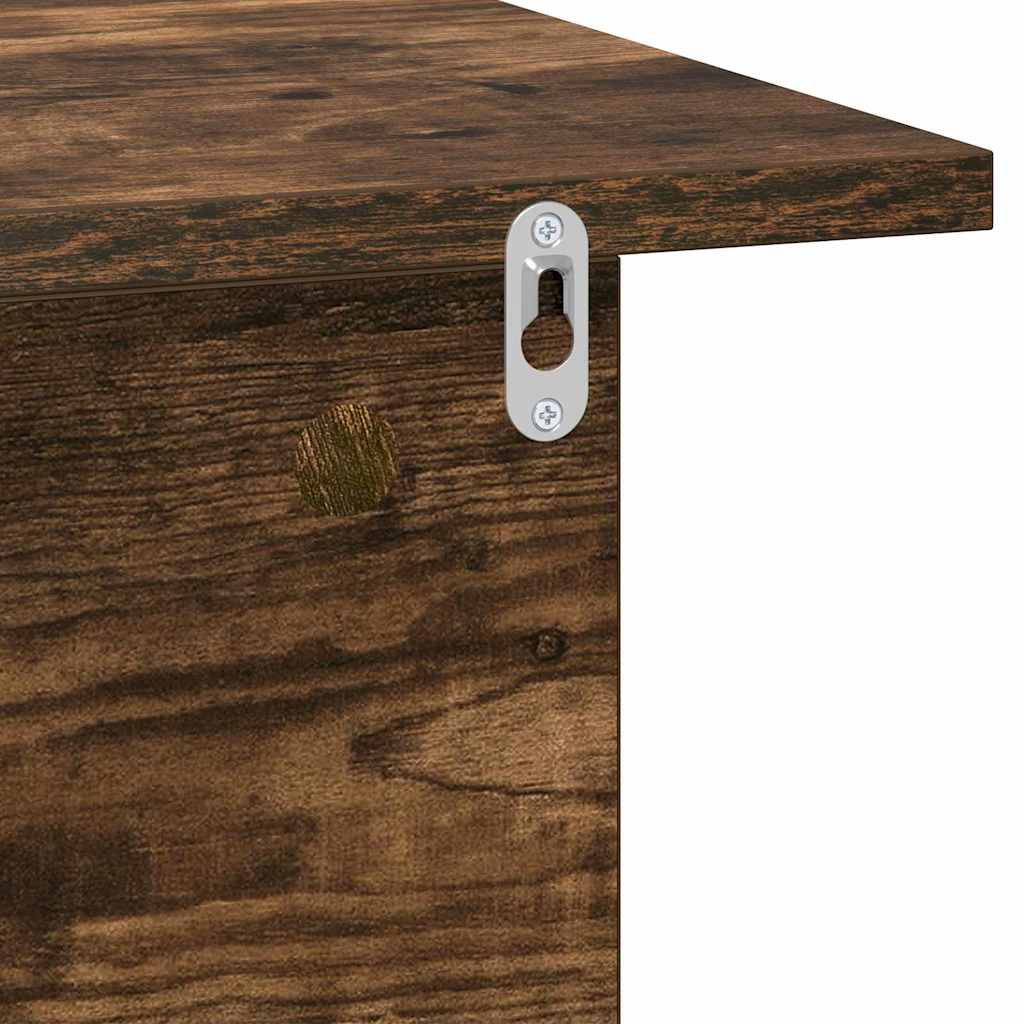 Bedside Table Smoked Oak 40 x 30 x 25 cm Engineered Wood