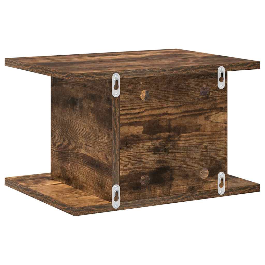 Bedside Table Smoked Oak 40 x 30 x 25 cm Engineered Wood