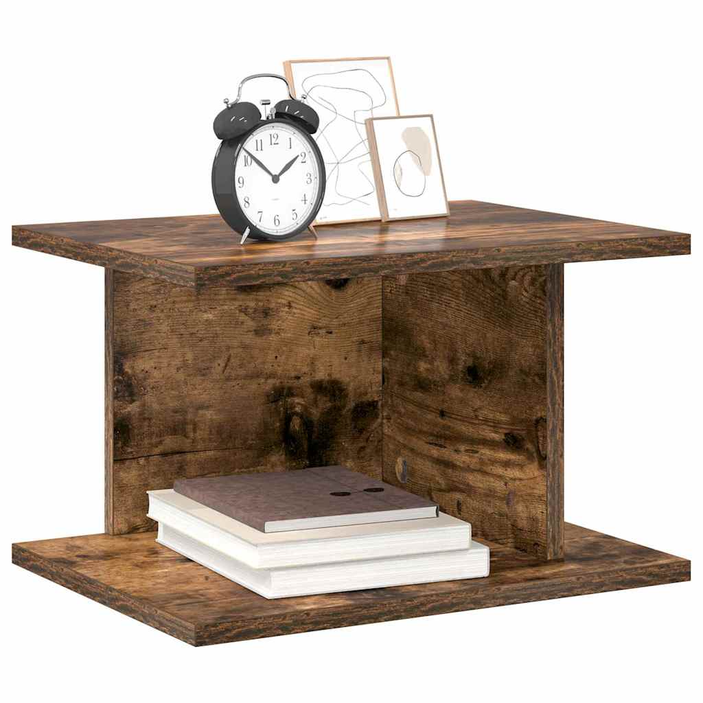 Bedside Table Smoked Oak 40 x 30 x 25 cm Engineered Wood