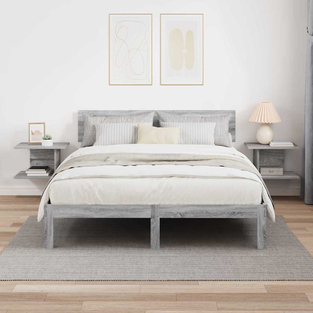 Bedside Table 2 pcs Grey Sonoma 40 x 30 x 25 cm Engineered Wood