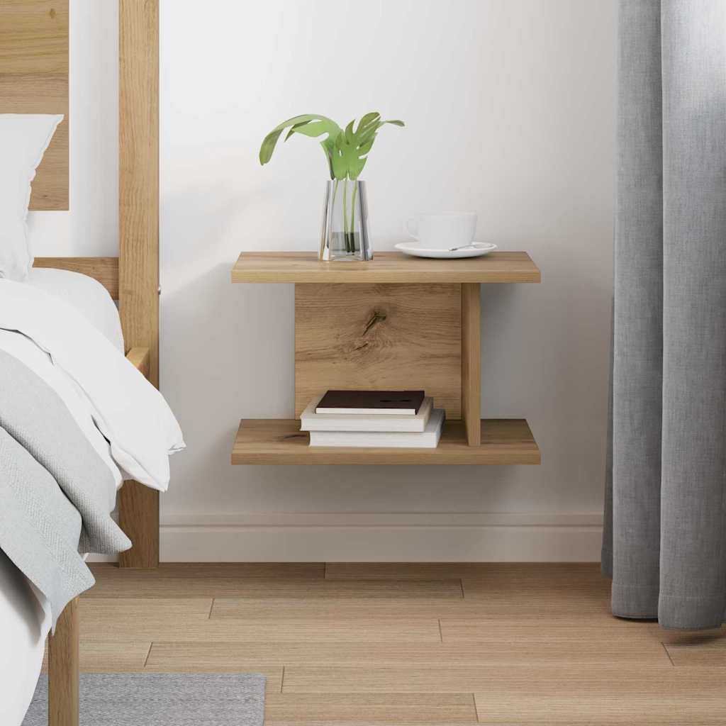 Bedside Table Artisan Oak 40 x 30 x 25 cm Engineered Wood