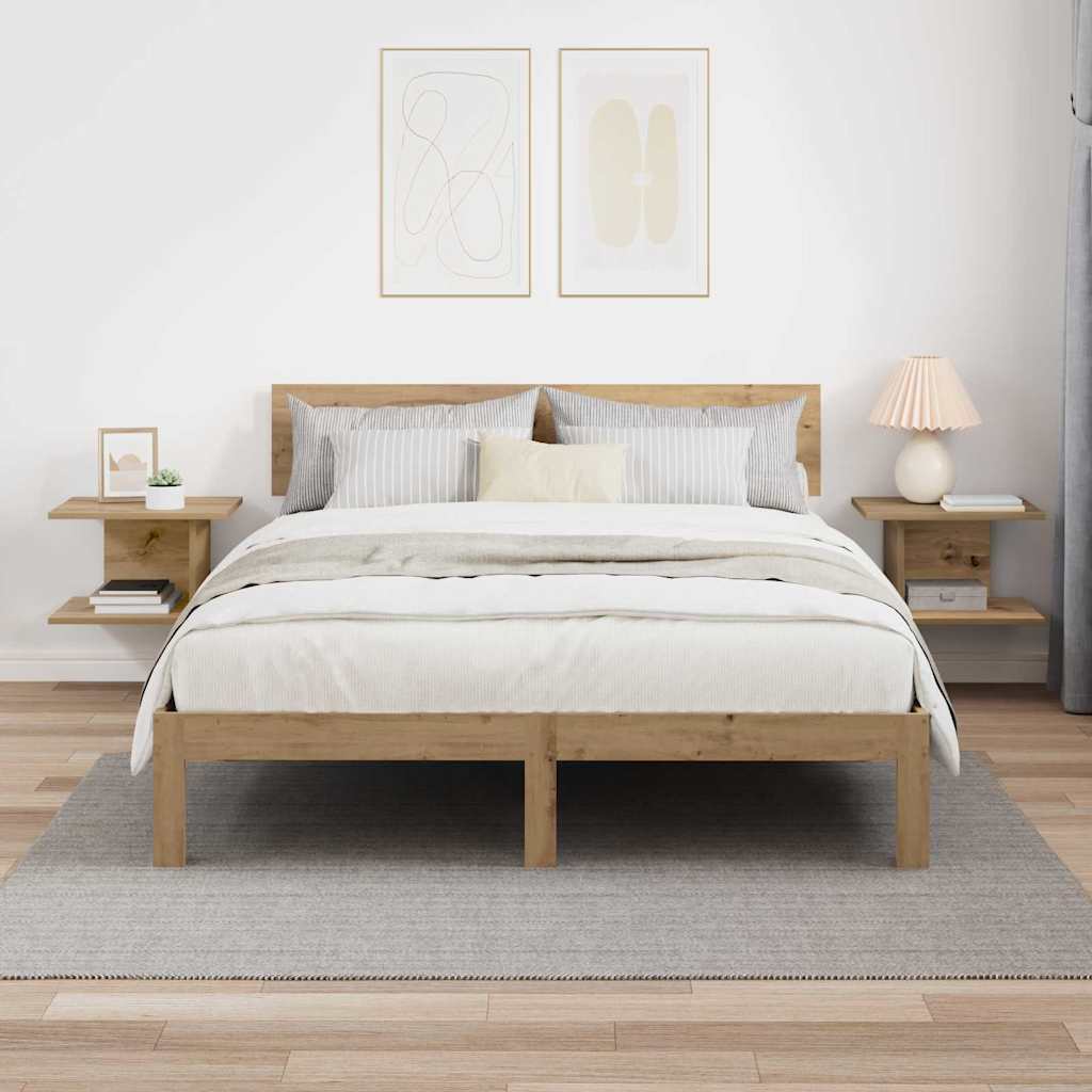 Bedside Table 2 pcs Artisan Oak 40 x 30 x 25 cm Engineered Wood
