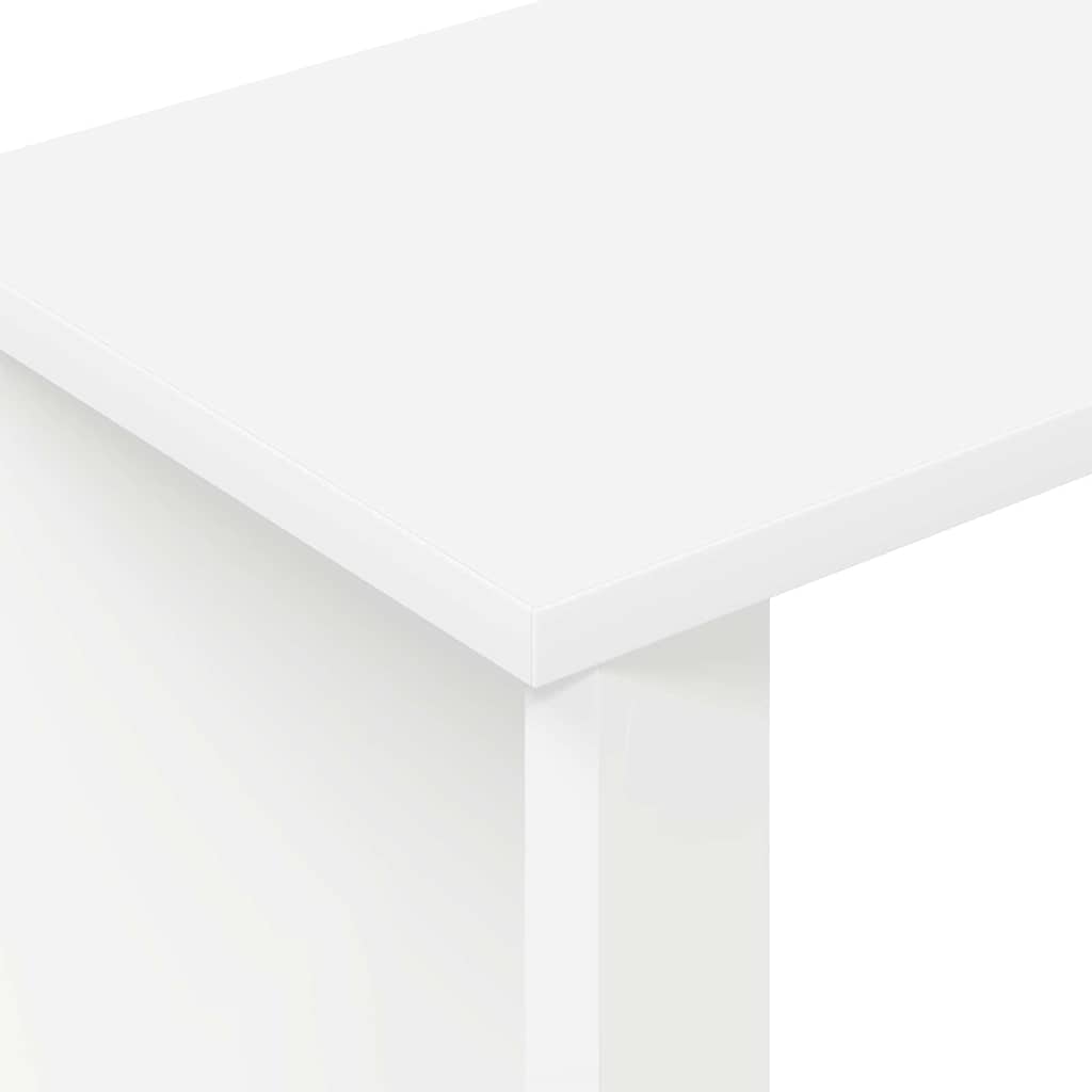 End Table White 35 x 25 x 50 cm Engineered Wood