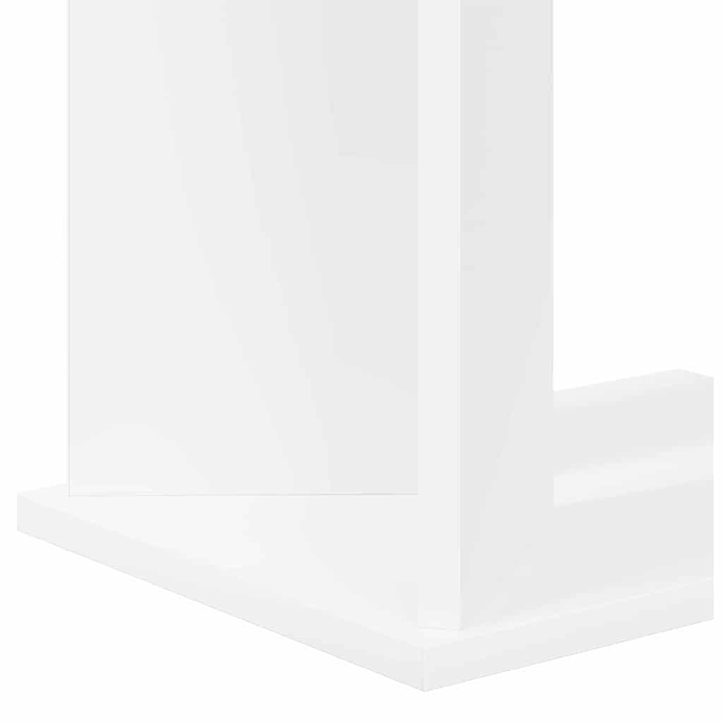 End Table White 35 x 25 x 50 cm Engineered Wood