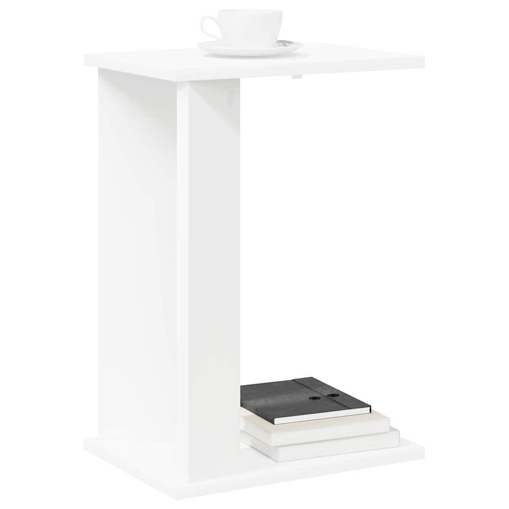 End Table White 35 x 25 x 50 cm Engineered Wood