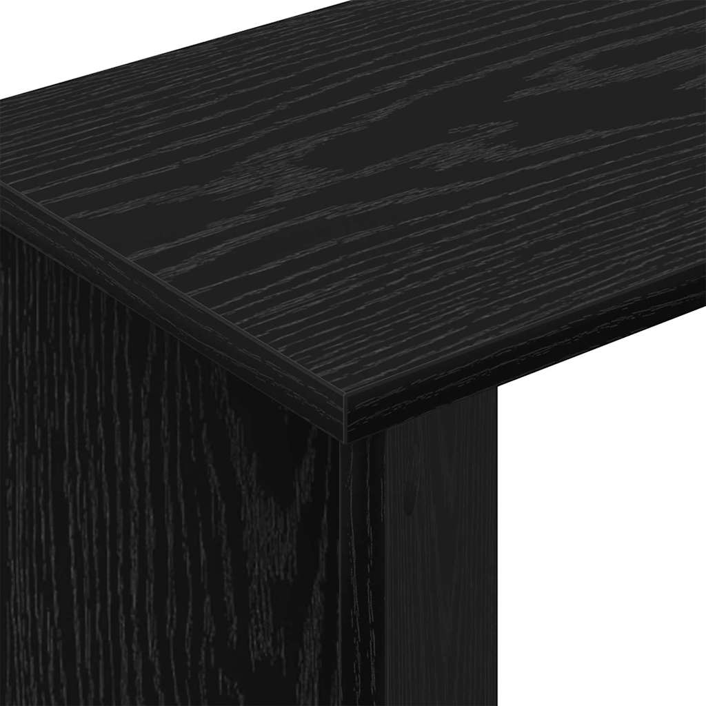 End Table Black Oak 35 x 25 x 50 cm Engineered Wood