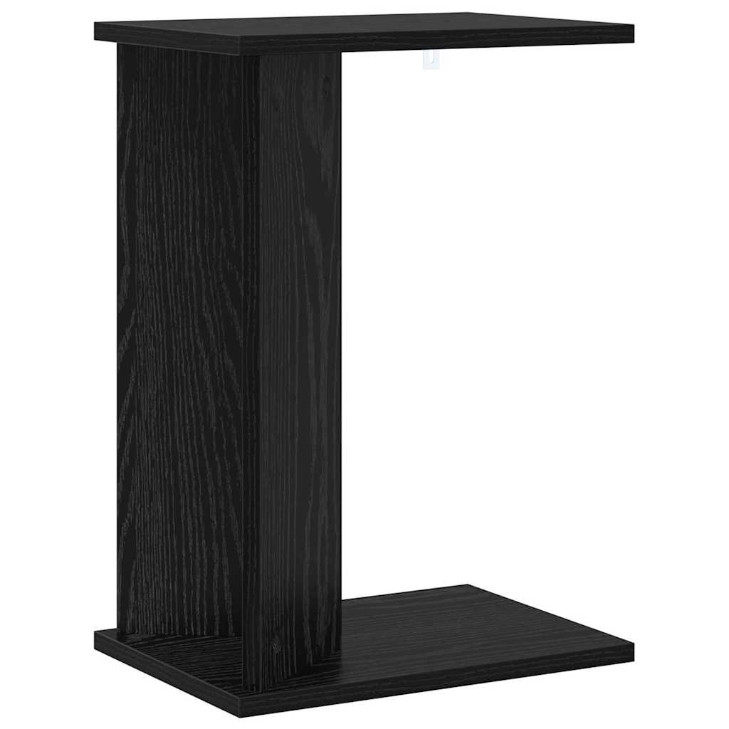 End Table Black Oak 35 x 25 x 50 cm Engineered Wood
