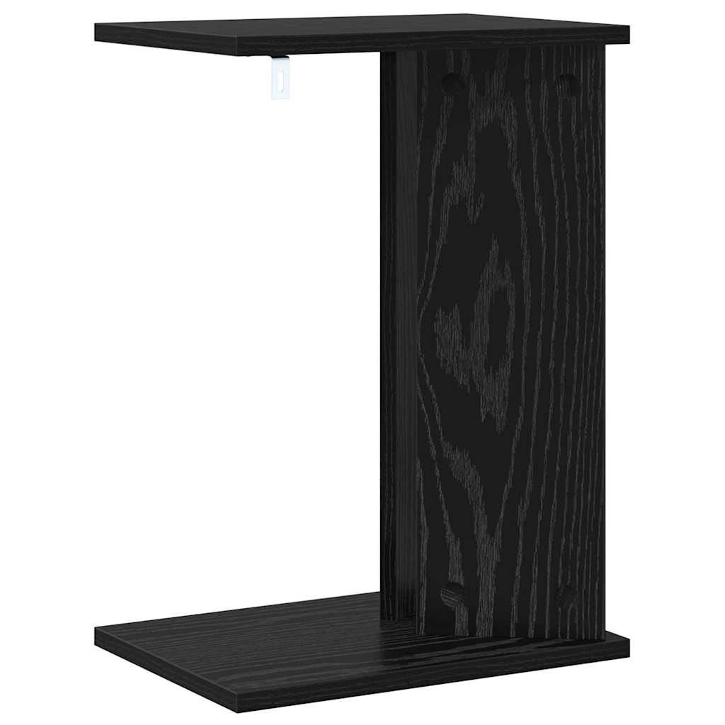 End Table Black Oak 35 x 25 x 50 cm Engineered Wood