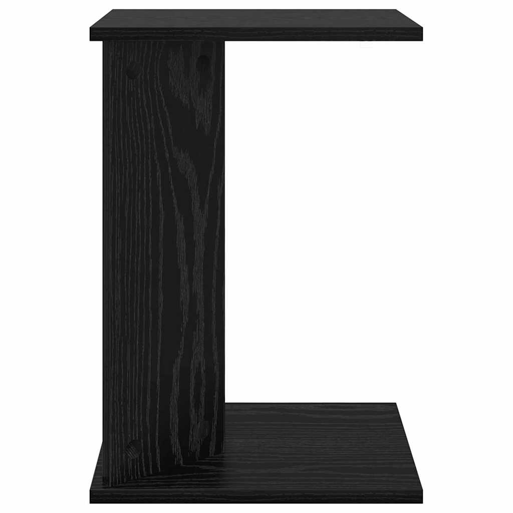 End Table Black Oak 35 x 25 x 50 cm Engineered Wood