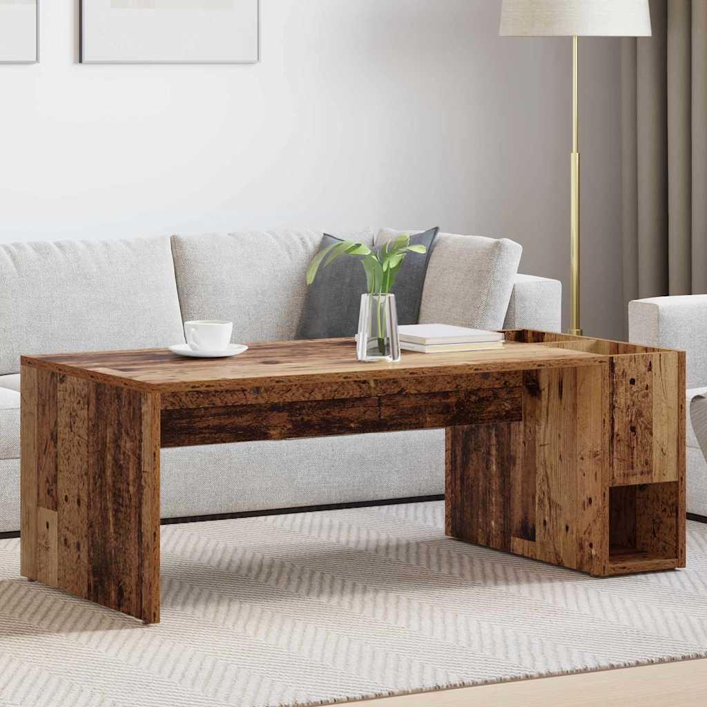Coffee Table Old Wood 101.5 x 50 x 37 cm Engineered Wood
