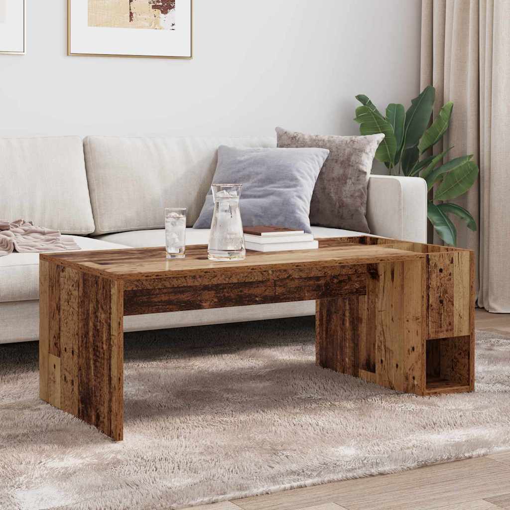 Coffee Table Old Wood 101.5 x 50 x 37 cm Engineered Wood