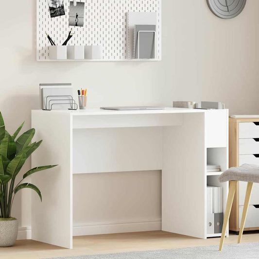 Desk White 109 x 50 x 78 cm Engineered Wood