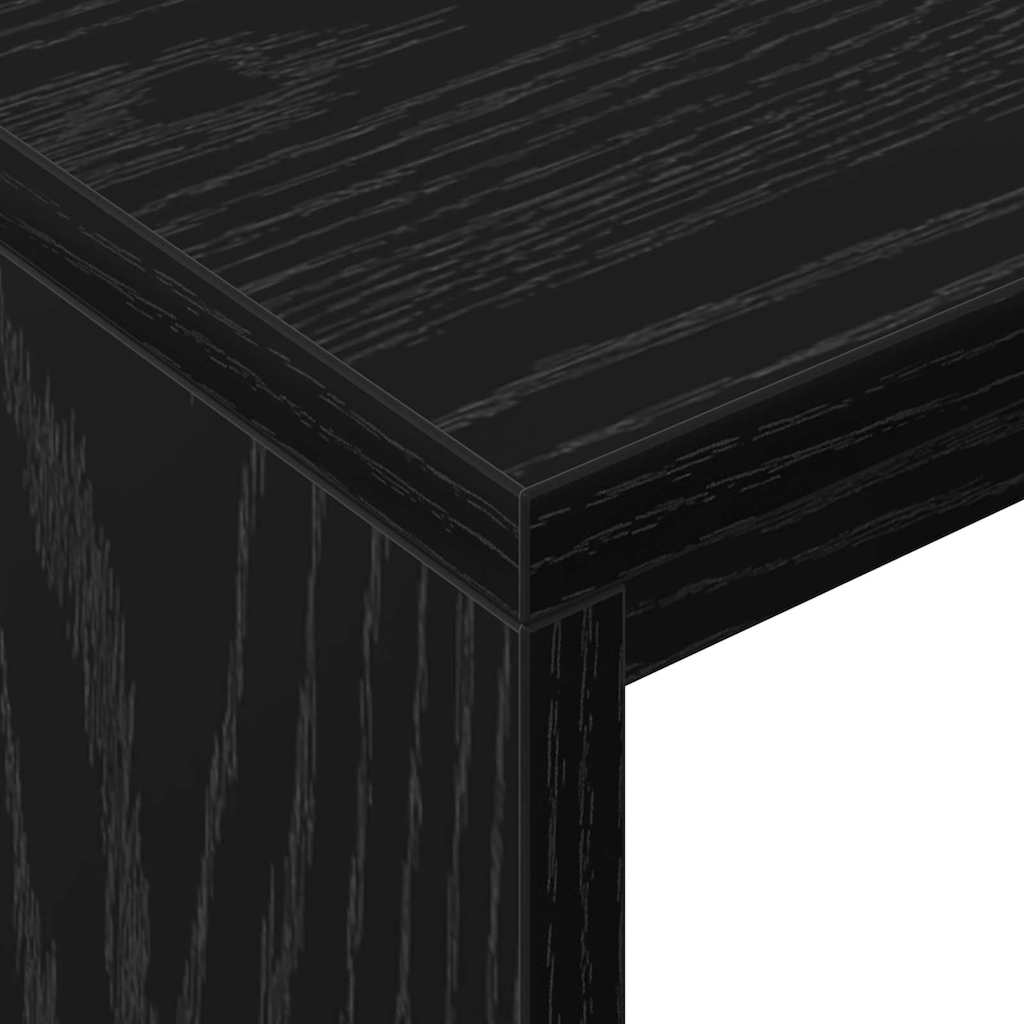 Desk Black Oak 109 x 50 x 78 cm Engineered Wood