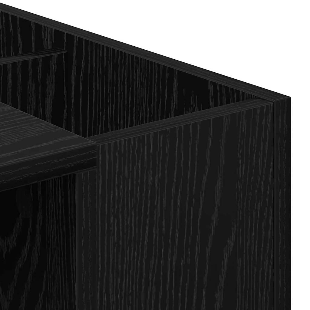 Desk Black Oak 109 x 50 x 78 cm Engineered Wood