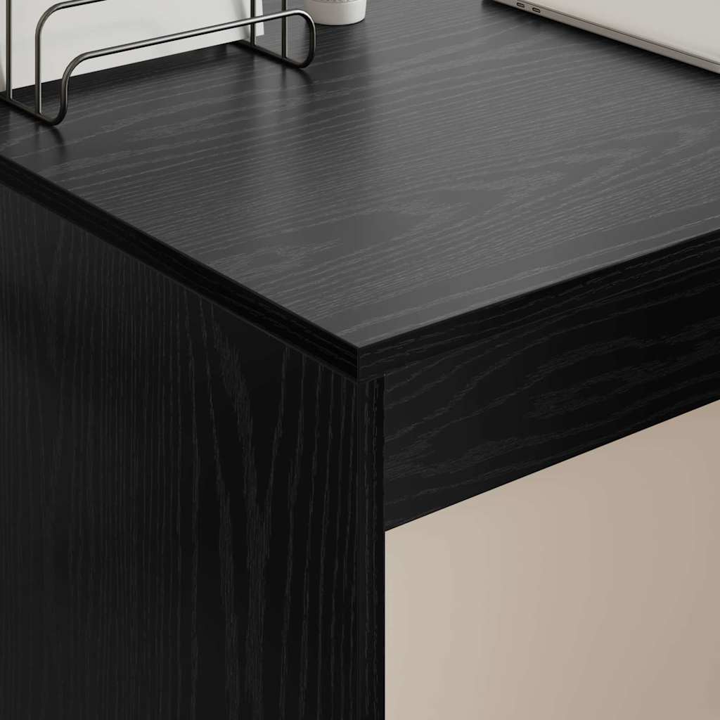 Desk Black Oak 109 x 50 x 78 cm Engineered Wood