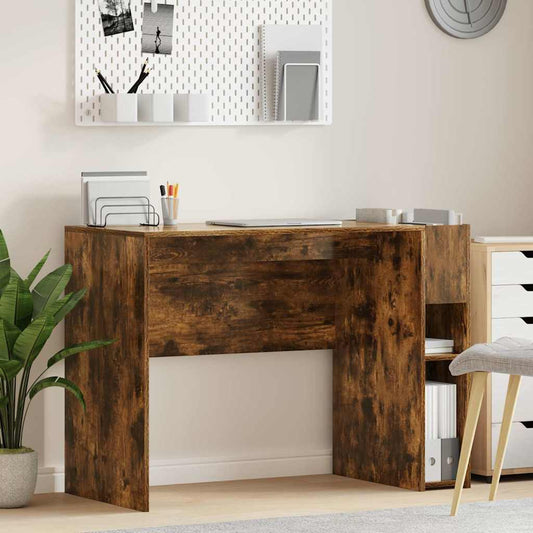 Desk Smoked Oak 109 x 50 x 78 cm Engineered Wood