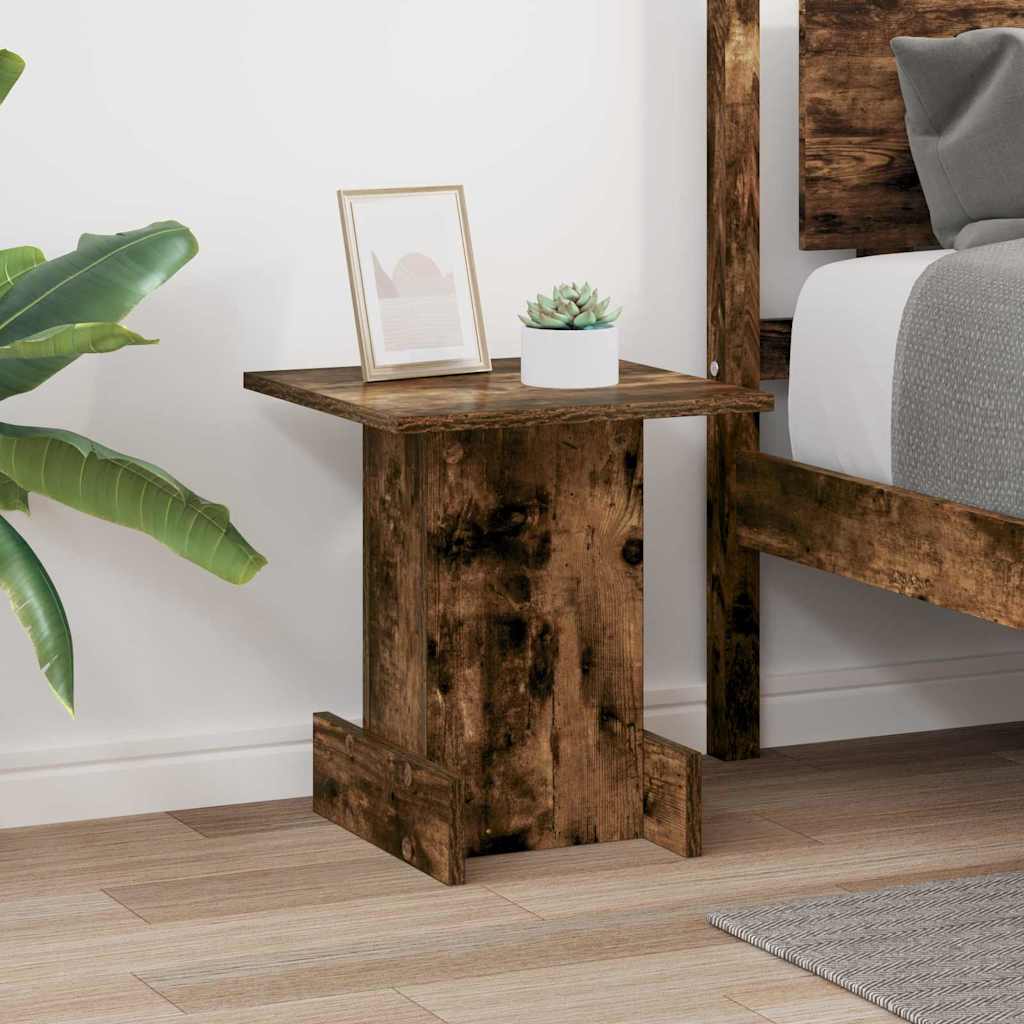 End Table Smoked Oak 35.5 x 35 x 40 cm Engineered Wood