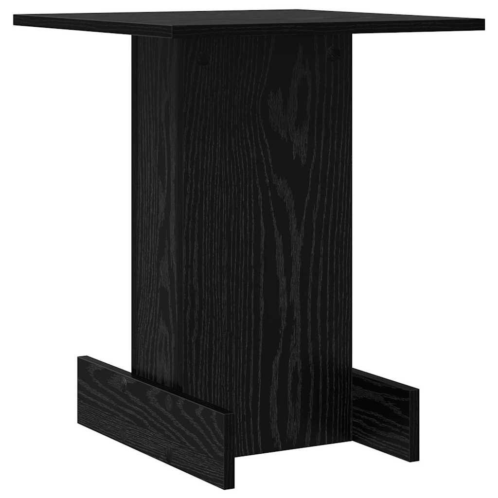 End Table Black Oak 44.5 x 45 x 55 cm Engineered Wood