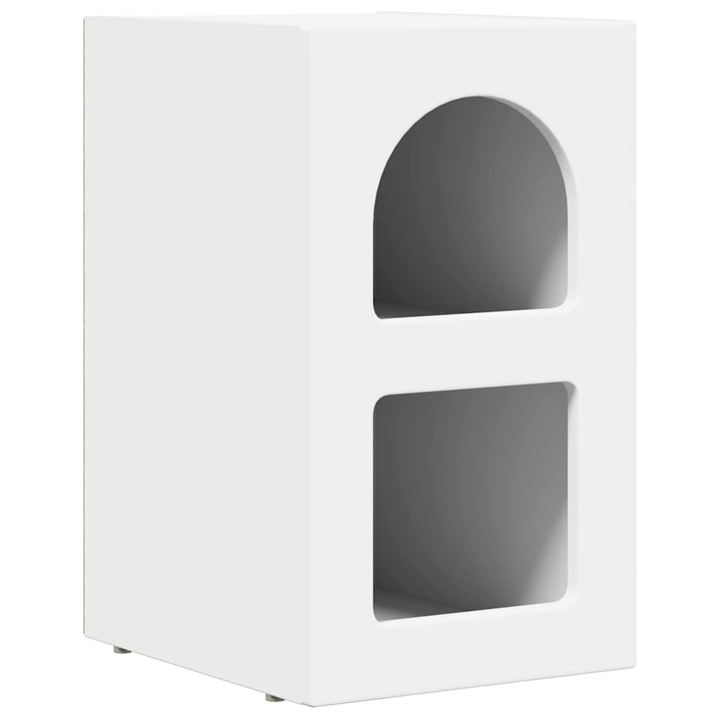 Bedside Table ELST White 29.5 x 33.5 x 50 cm Engineered Wood