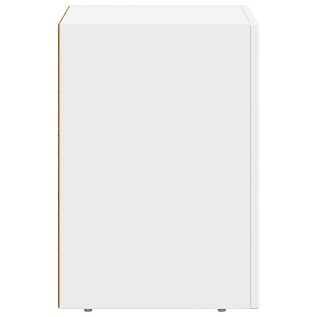 Bedside Table ELST White 29.5 x 33.5 x 50 cm Engineered Wood