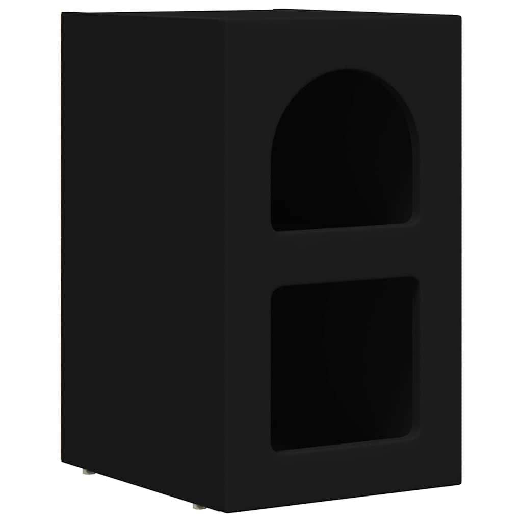 Bedside Table ELST Black 29.5 x 33.5 x 50 cm Engineered Wood